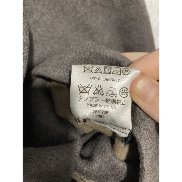 Jaeger Pure Wool Reversible Coat Jacket Coatigan Camel Grey Small - Picture 4 of 7
